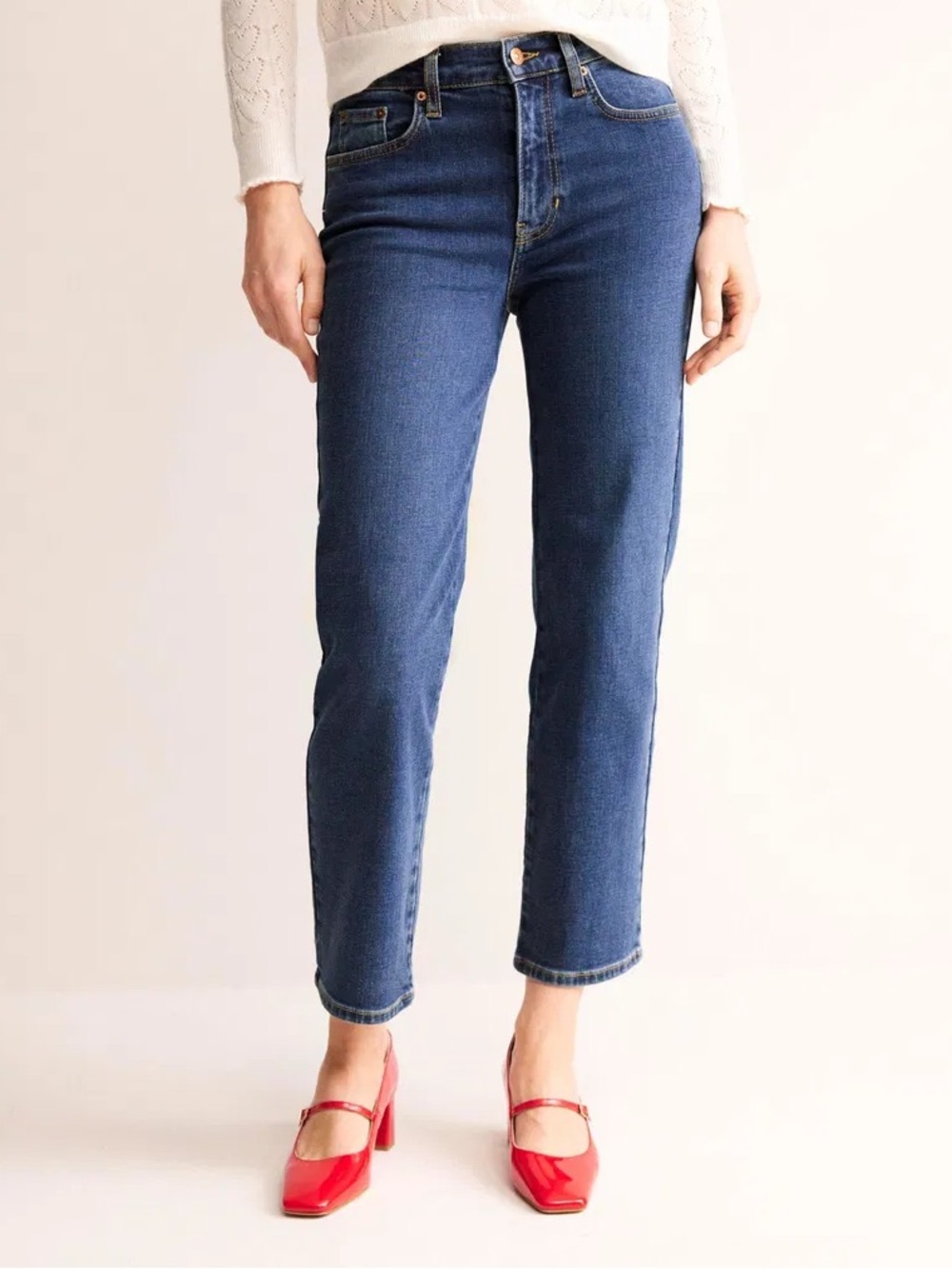 Boden Mid-Rise Ankle Jeans in Classic Blue